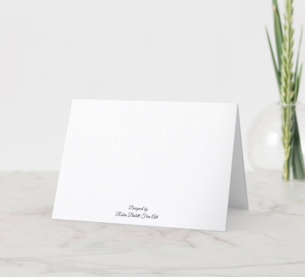 Moon Waves Greeting Card, Ocean Blank Greeting Card, Coastal Art Card