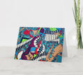 Music Montage Greeting Card, Music Lover Blank Greeting Card