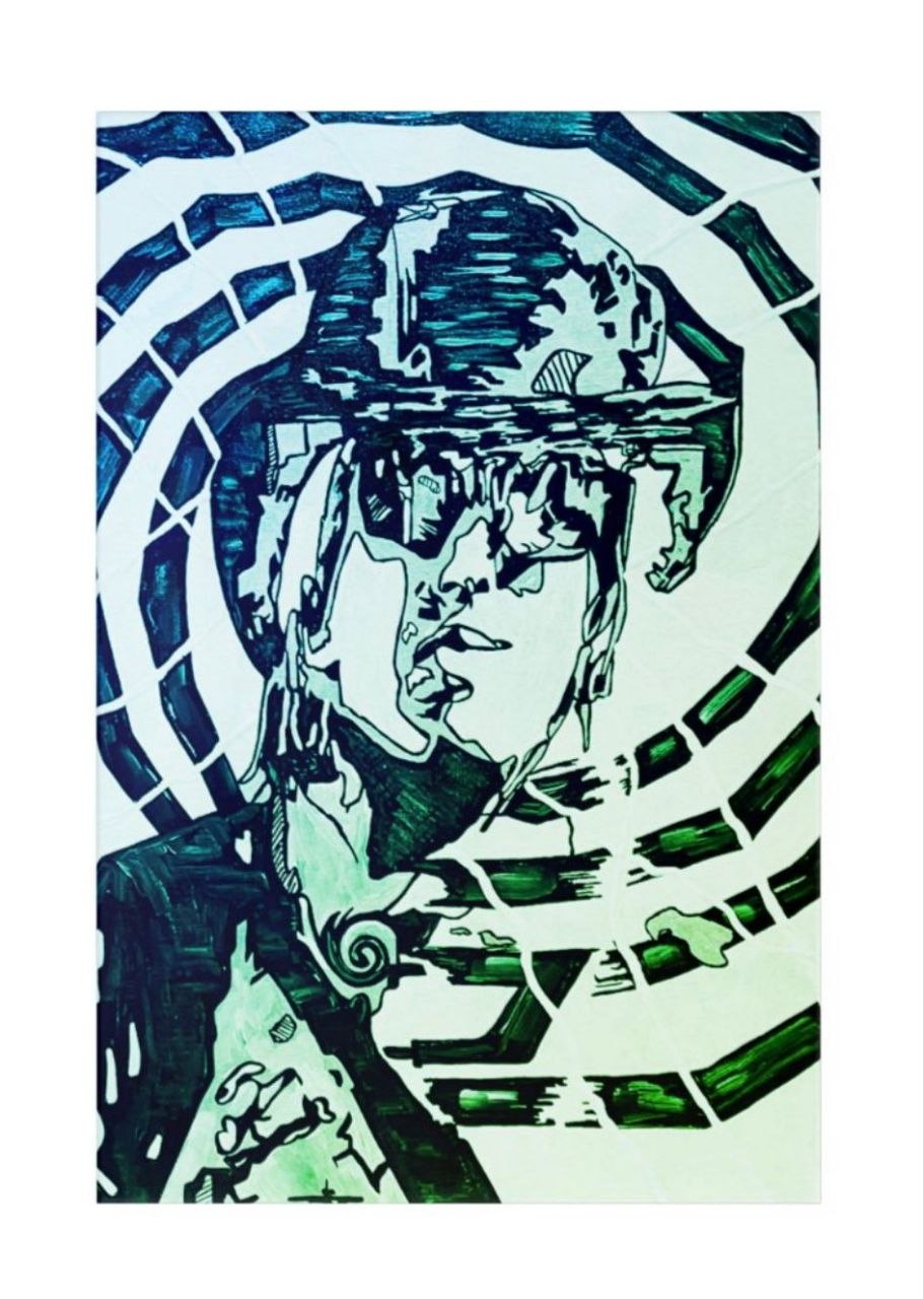 Tom Petty Blue & Emerald Harmony Wall Art