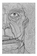 Neil Young Black & White Acrylic Wall Art