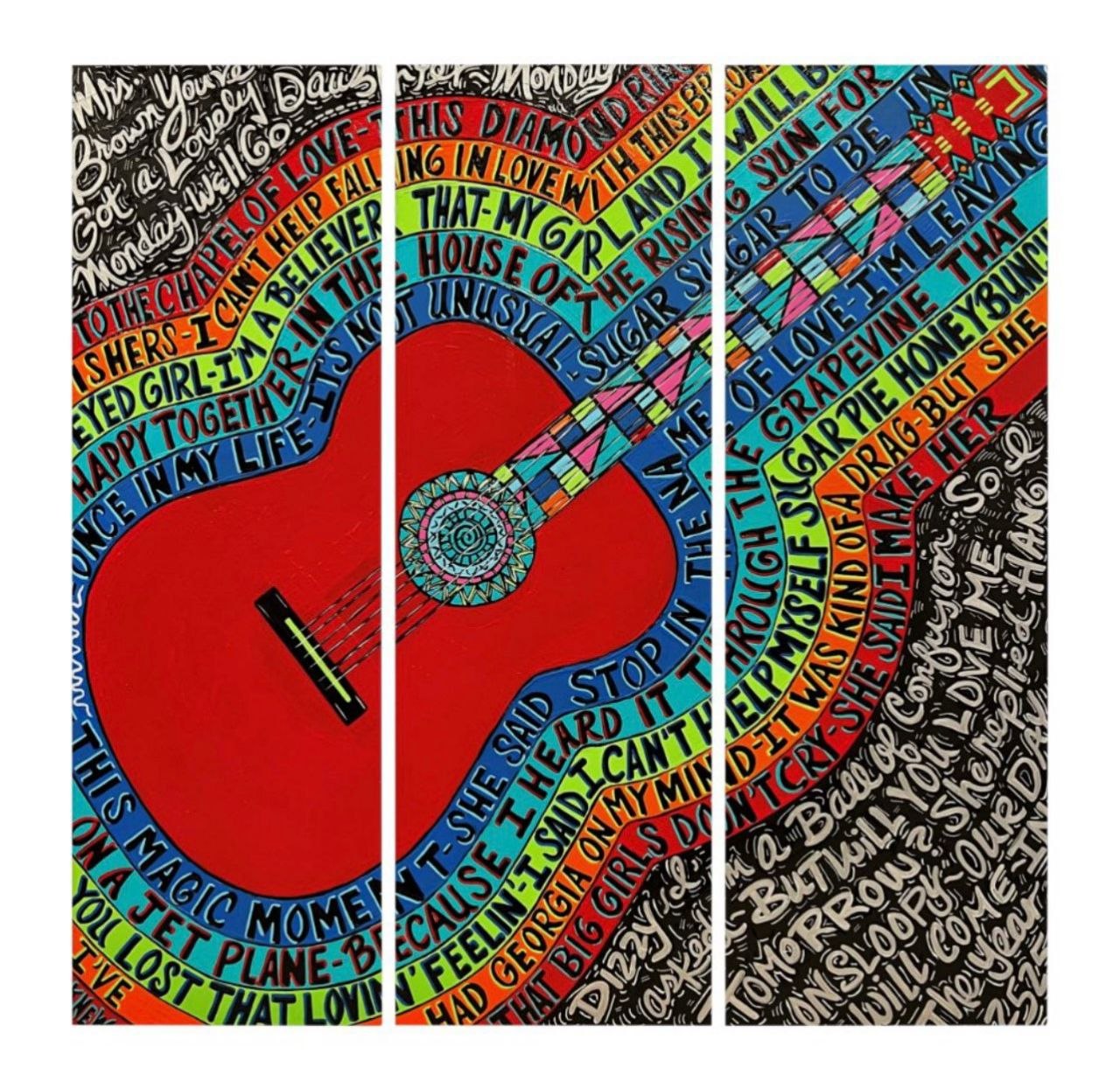 Strummin Triptych Acrylic Wall Art