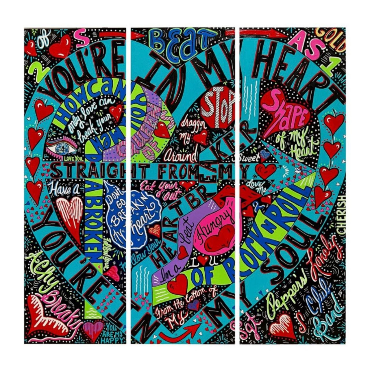 Straight from the Heart Triptych Acrylic Wall Art