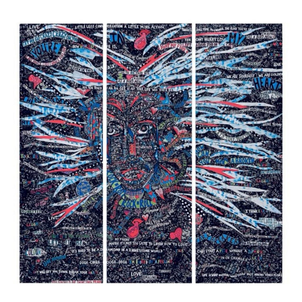 Musician Hallucination Triptych Acrylic Wall Art