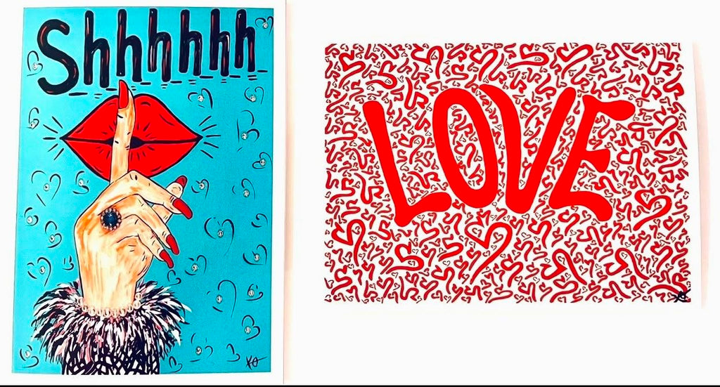 Shhhhhhh & Love Greeting Card Set (2 Pack)