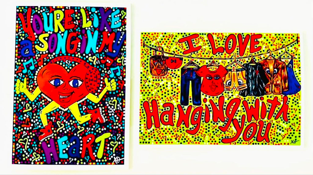 Greeting Card Set (2 Pack) | You're Like a Song in My Heart & Love Hanging With You