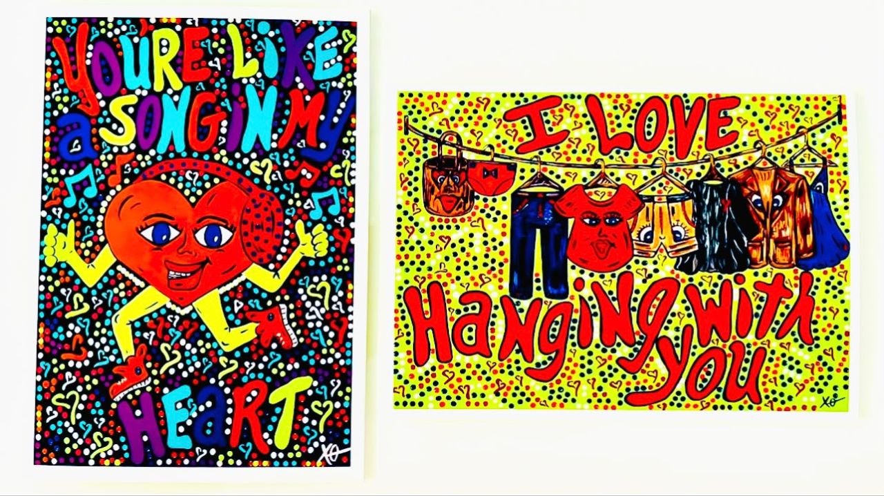 Greeting Card Set (2 Pack) | You're Like a Song in My Heart & Love Hanging With You