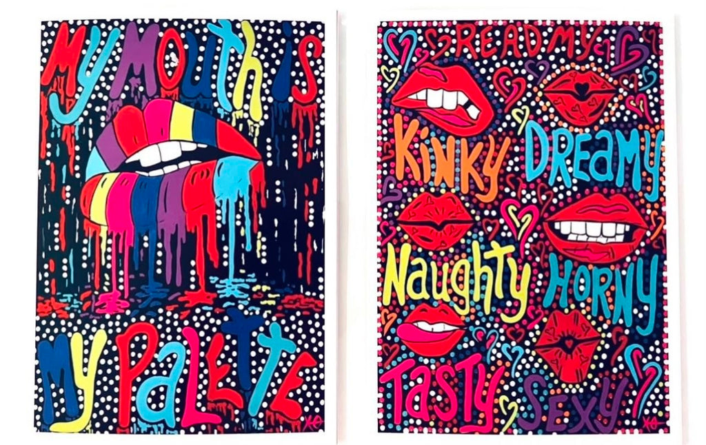 Greeting Card Set My Mouth Is My Palette & Read My Lips | Robin Babitt Fine Art