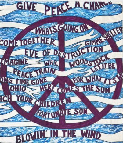 Give Peace A Chance Fleece Throw Blanket