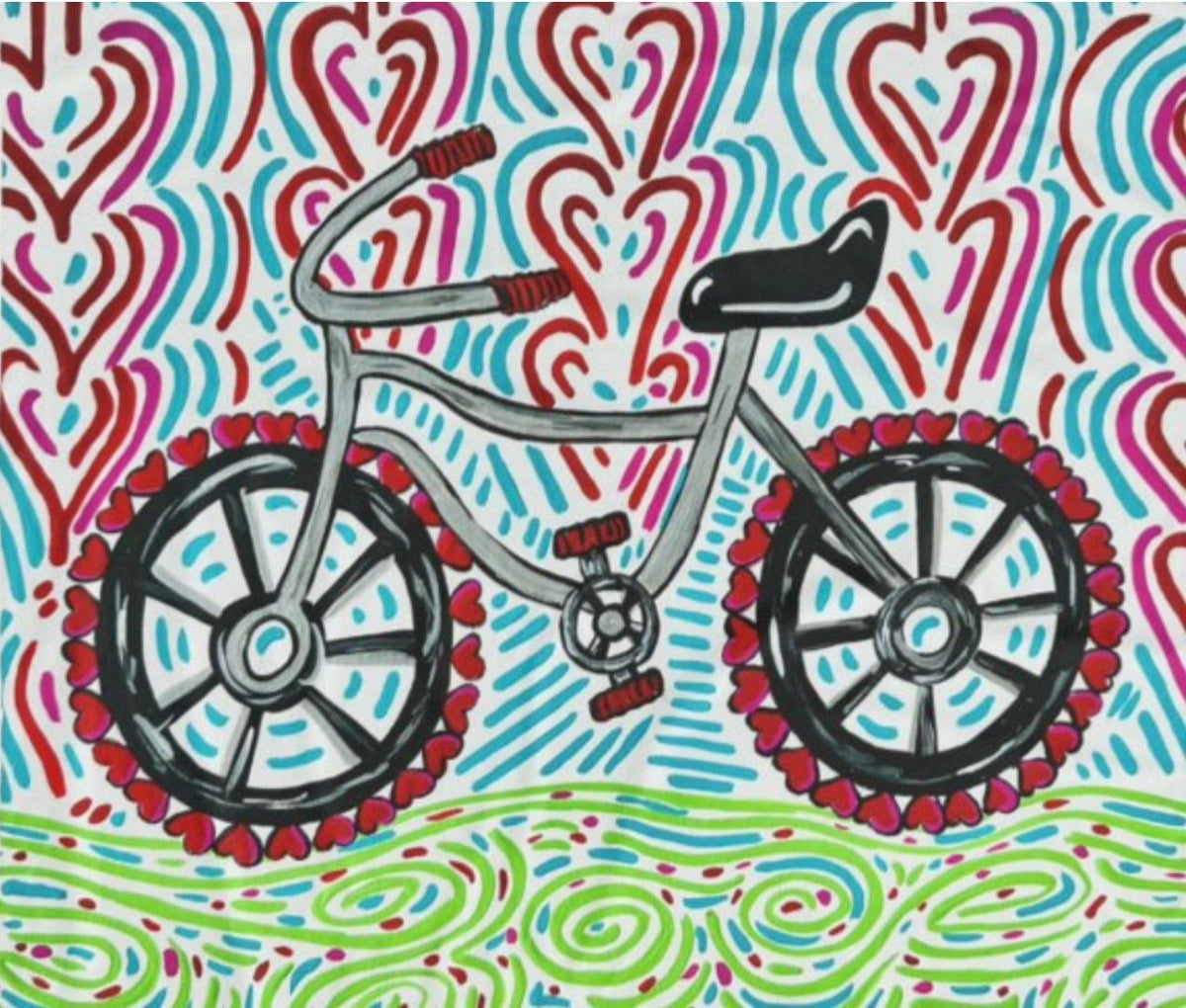Peddling Love Fleece Throw Blanket