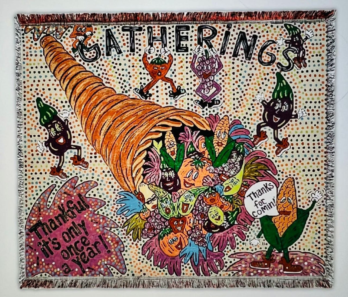 Thanks for Comin! Woven Throw Blanket