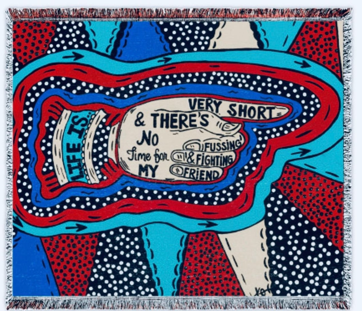 Life is Very Short Woven Throw Blanket