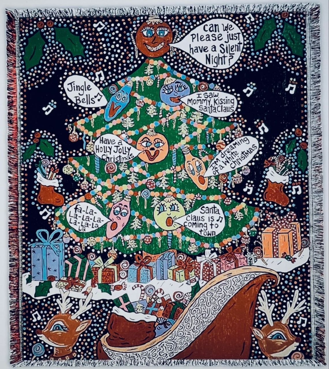 Silent Night Woven Throw Blanket