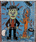 Frank N. Stein Woven Throw Blanket
