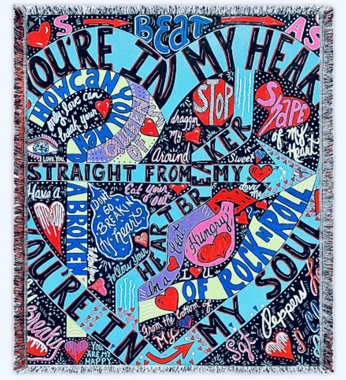 Straight From My Heart Woven Throw Blanket