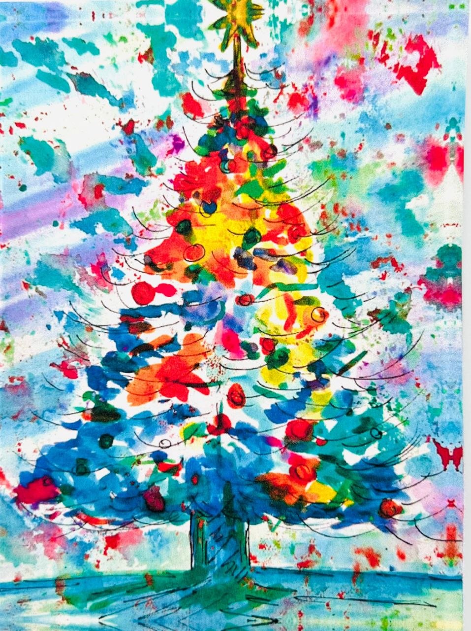 O'Christmas Tree Glass Paperweight