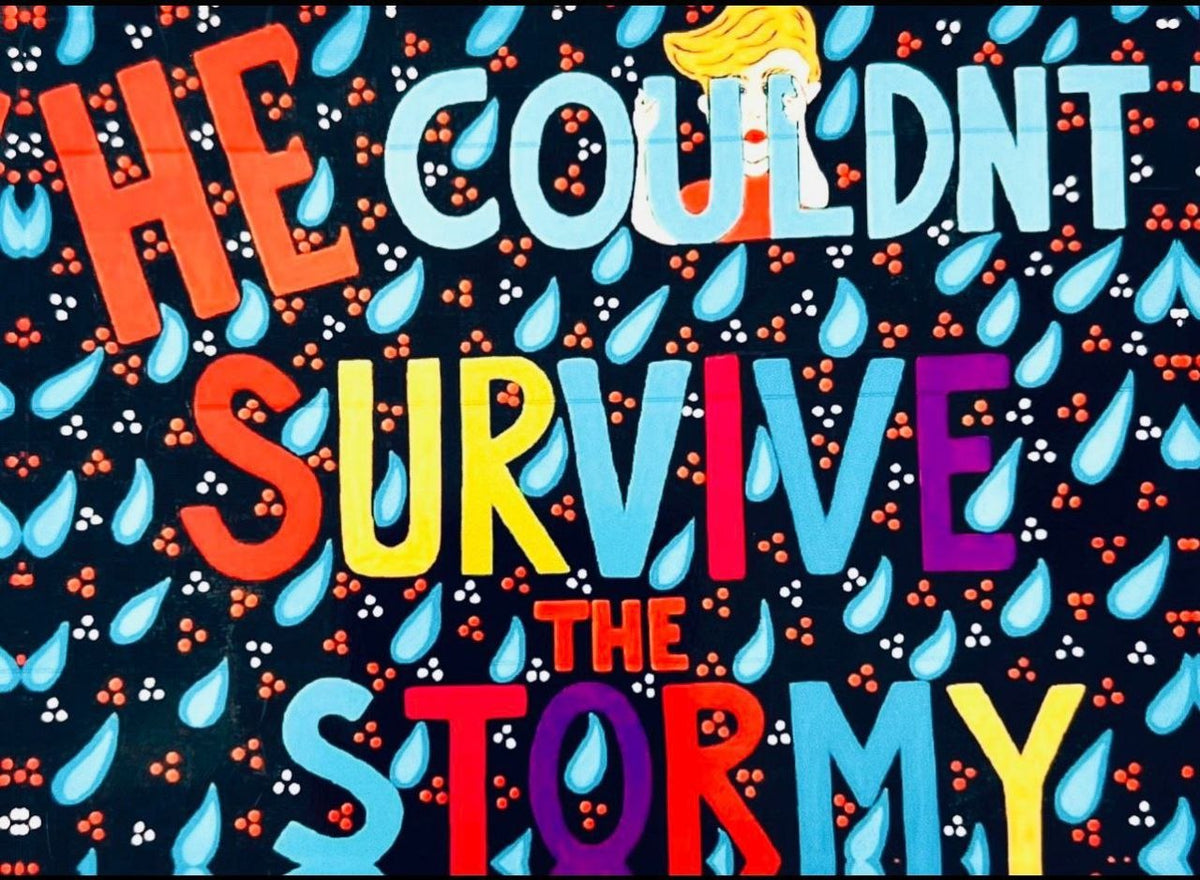 He Couldn't Survive the "Stormy" Art Glass Paperweight