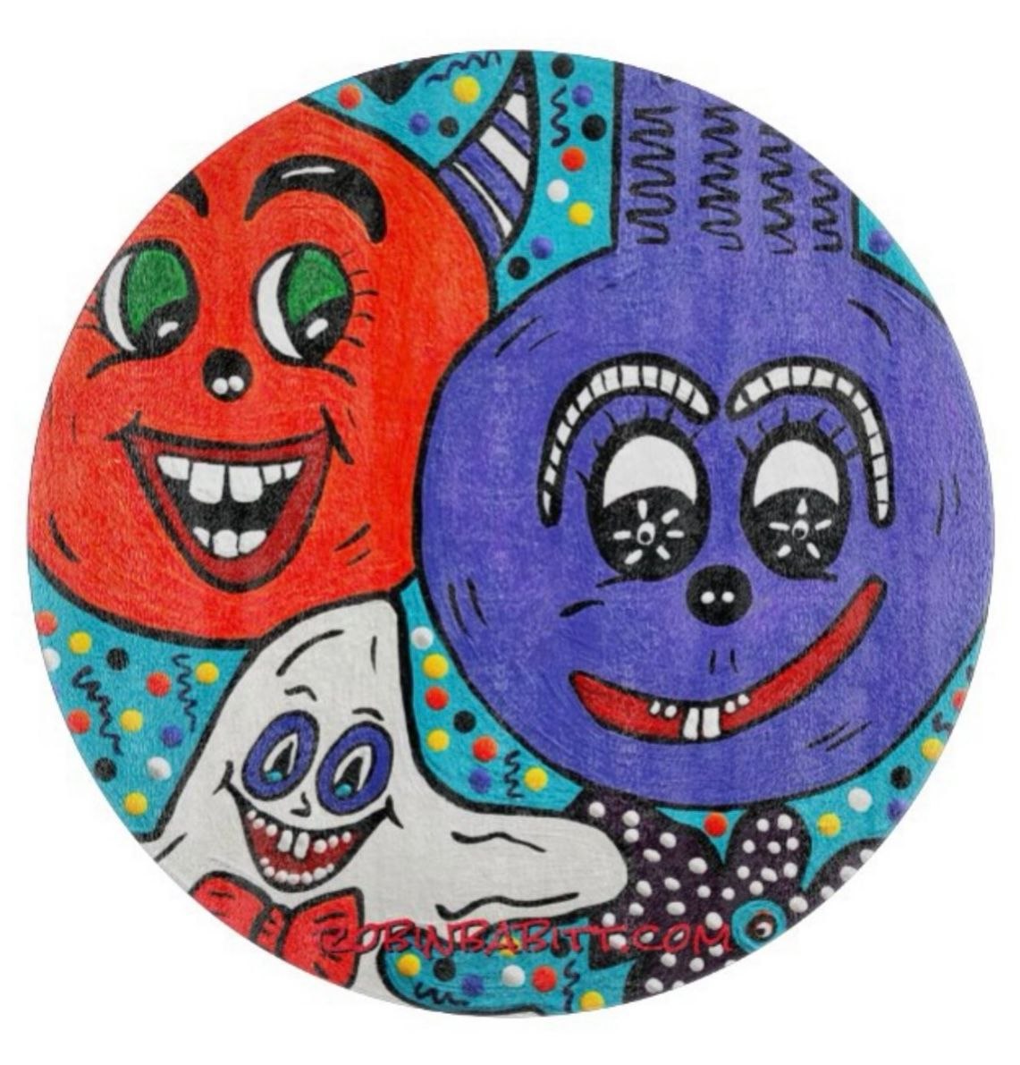 Boo-tiful Round Glass Cutting Board