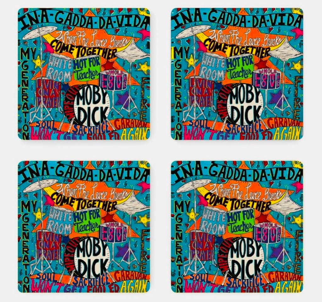 Drummin Acrylic Coaster Set