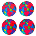 Colliding Hearts Acrylic Coaster Set
