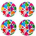 Floating Hearts Acrylic Coaster Set