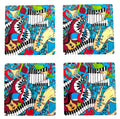 Music Montage Acrylic Coaster Set