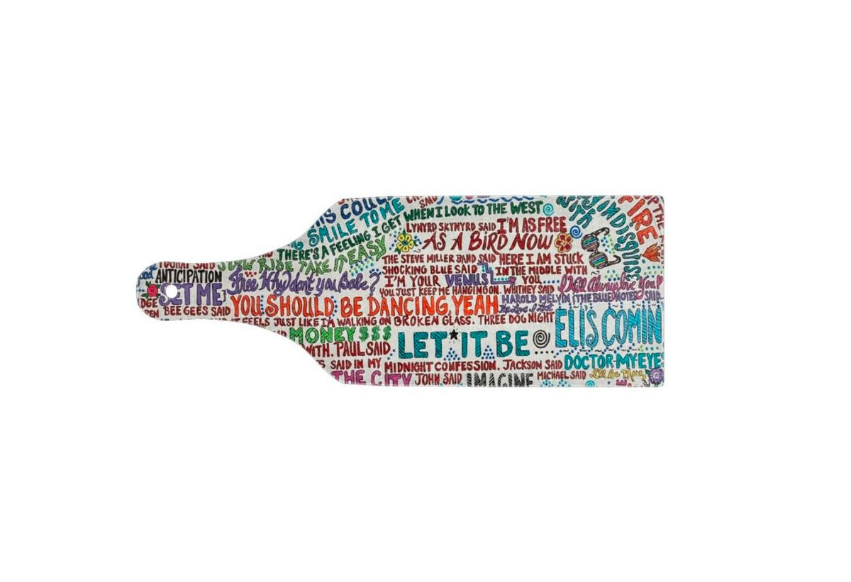 Yesterday 1 Glass Paddle Cutting Board