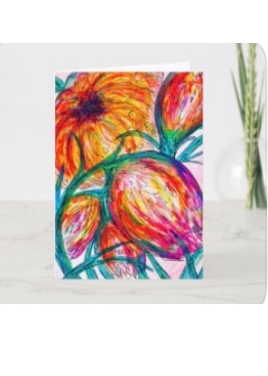 Floral Fantasy Greeting Card