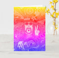 PEACE OUT! Greeting Card The Rainbow Collection