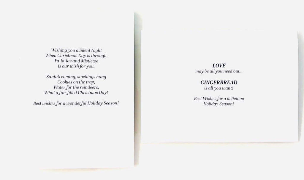 Greeting Card Set (2 Pack) Silent Night & You Fill My Head with Gingerbread