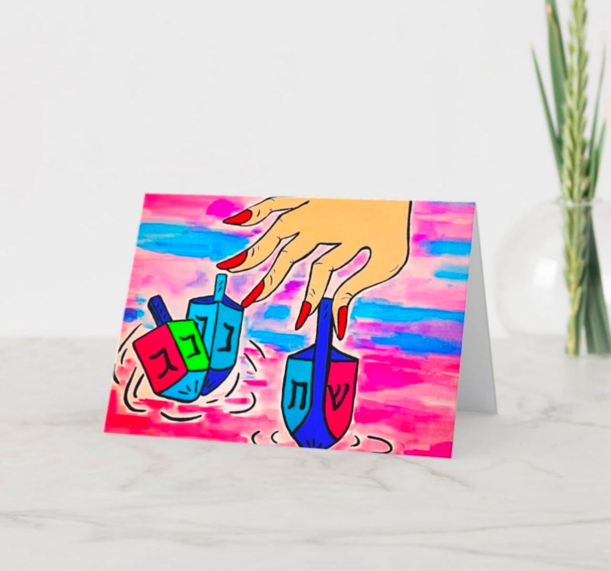 Freidel Dreidel Greeting Card