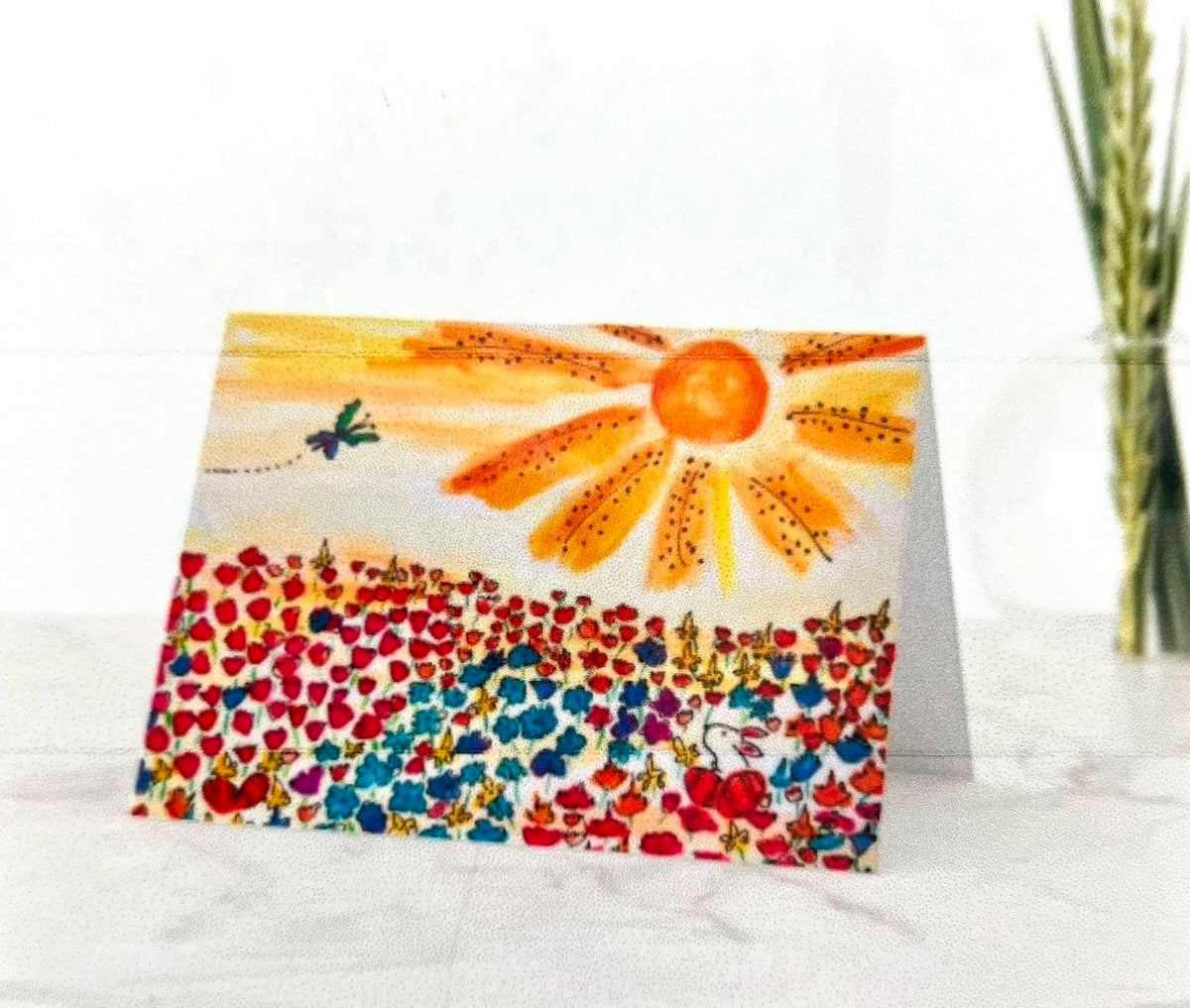 Sunrise and Butterflies Greeting Card