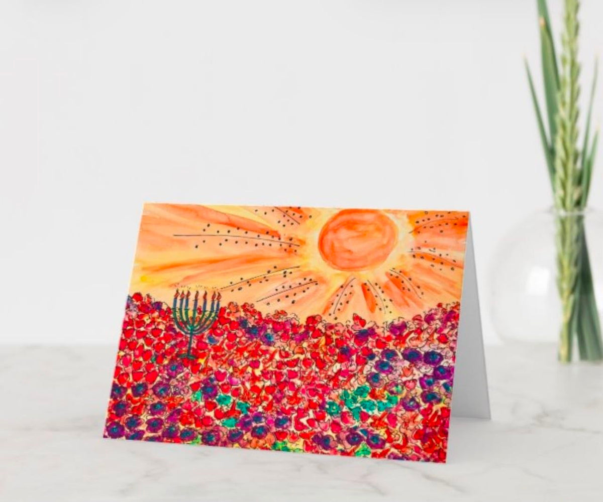 Sunset and Candlelight Greeting Card