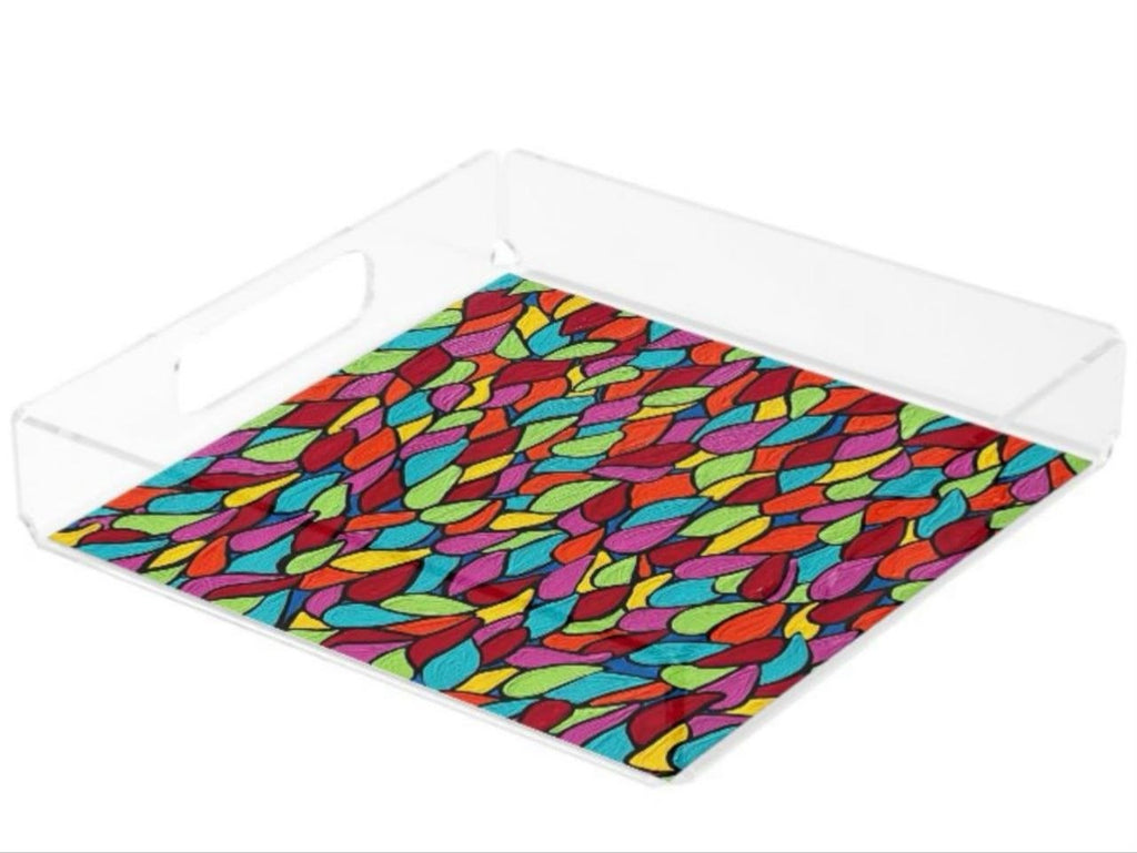 Stained Glass Acrylic Serving Tray